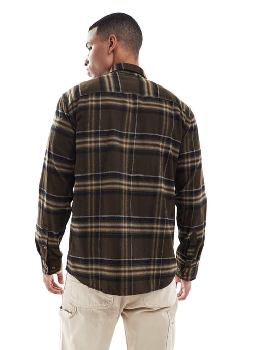 Jack & Jones rutig skjorta i brunt - Image 3