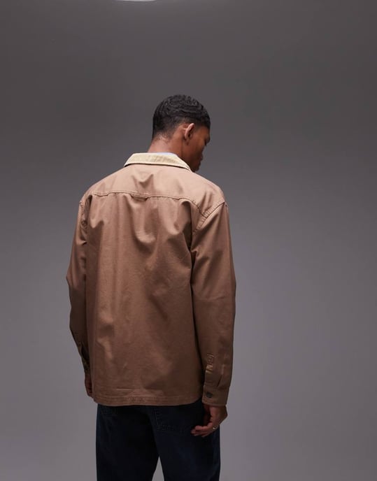 Tommy Jeans kordjacka i brunt - Image 2