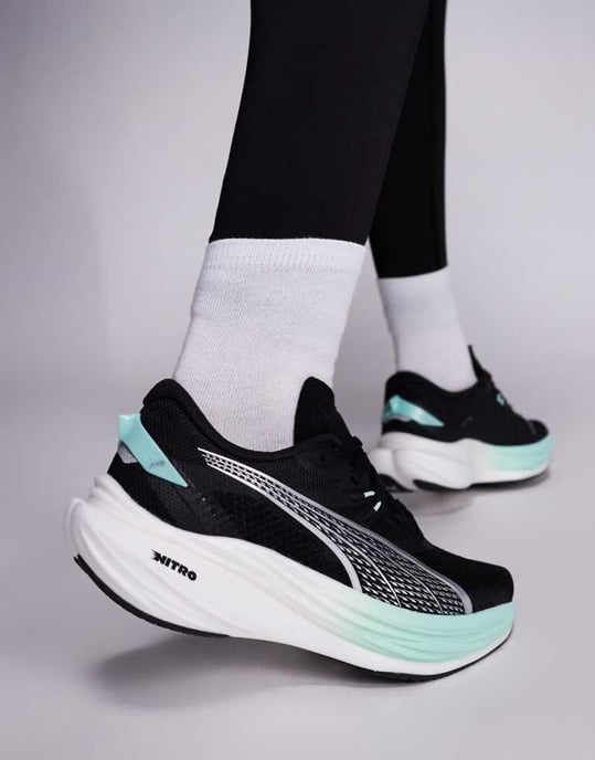 Puma Deviate Nitro 3 löparskor svart och turkos - Image 4