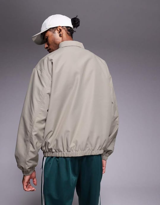 ASOS DESIGN lätt harringtonjacka i svamp - BRUN - Image 4