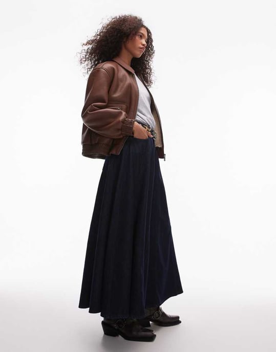 Topshop fuskläder shearling bomberjacka i tan - Image 3