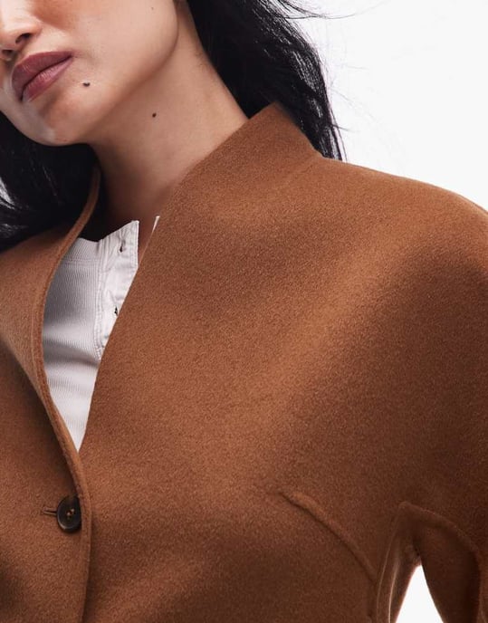 & Other Stories ullmock neck jacka i brunt - Image 3
