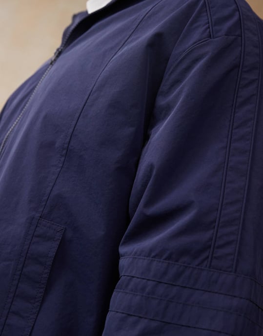 ASOS DESIGN oversized trackjacka i marinblå - Image 3