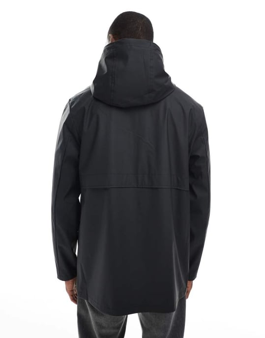 ASOS DESIGN duschresistent regnjacka i svart - Image 3