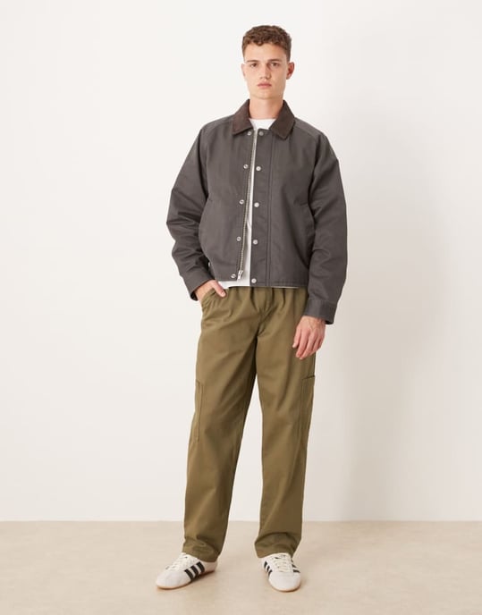 Abercrombie & Fitch lätt kort barnjacka i marinblå - Image 2