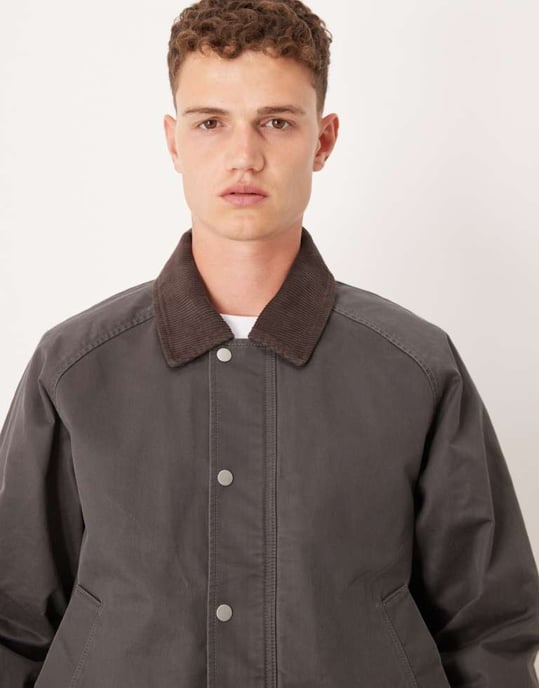 Abercrombie & Fitch lätt kort barnjacka i marinblå - Image 3