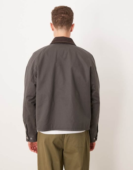 Abercrombie & Fitch lätt kort barnjacka i marinblå - Image 4