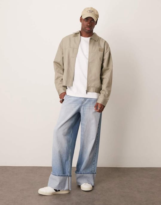 Calvin Klein Jeans canvas twill arbetsjacka i beige - Image 3