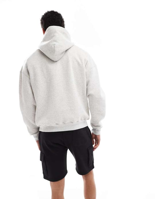 Hollister boxy bilmotiv sweatshirt i grått - Image 4