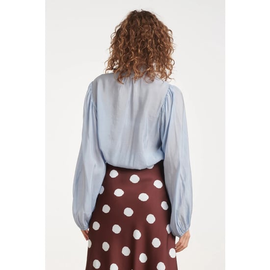 Smashed Lemon Blouse van soepelvallende stof met strikdetail | - Image 3
