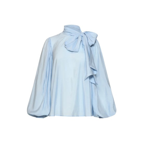 Smashed Lemon Blouse van soepelvallende stof met strikdetail | - Image 4