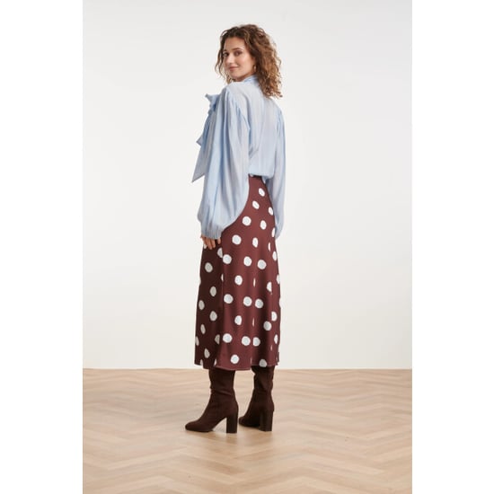 Smashed Lemon Blouse van soepelvallende stof met strikdetail | - Image 5