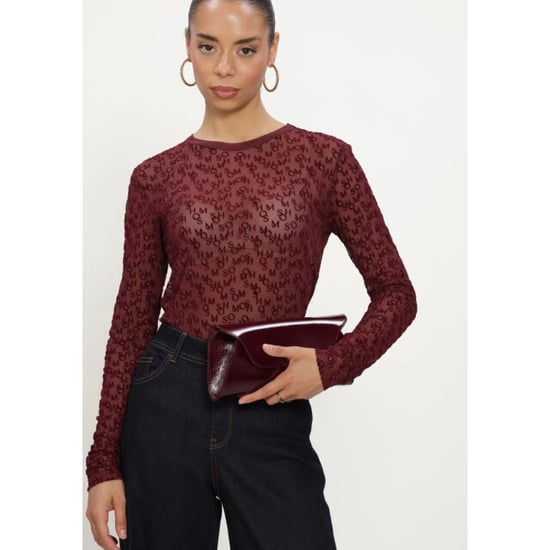Mos Mosh 176020 278 mosmosh mmloretta mono mesh blouse port royale - Image 3