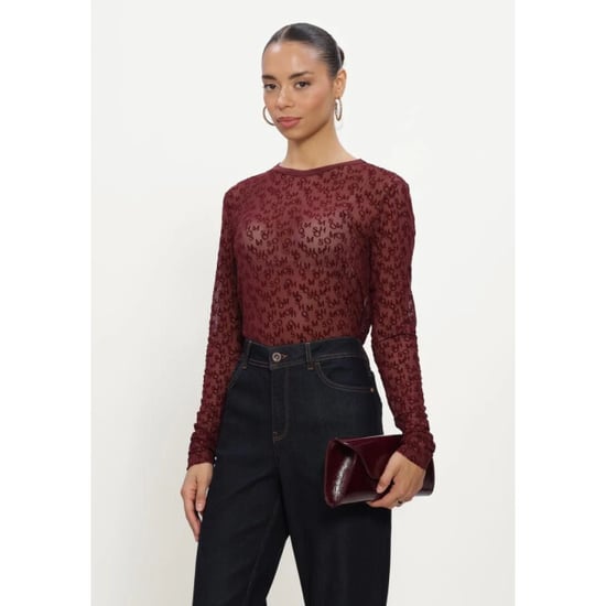 Mos Mosh 176020 278 mosmosh mmloretta mono mesh blouse port royale - Image 4