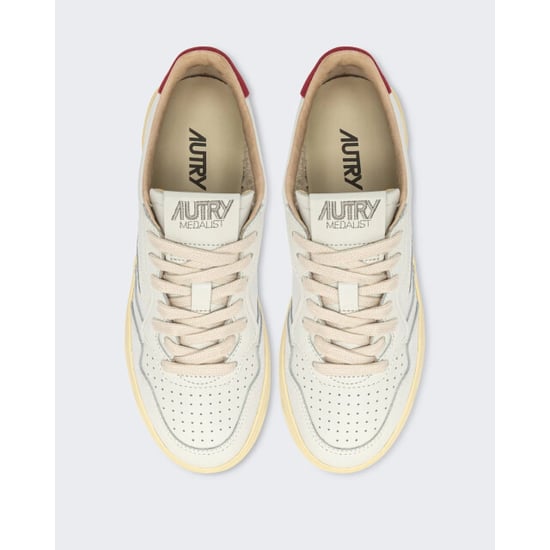 Autry Dames medalist low sneakers leer suède logo - Image 3