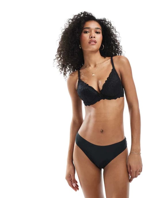 Dorina Angie 2-pack spetsbehå i svart och beige - Image 4