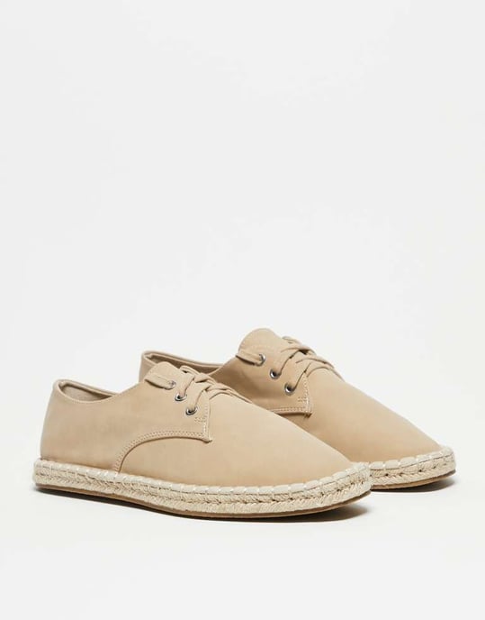 ASOS DESIGN snörda espadriller i sten - Image 3