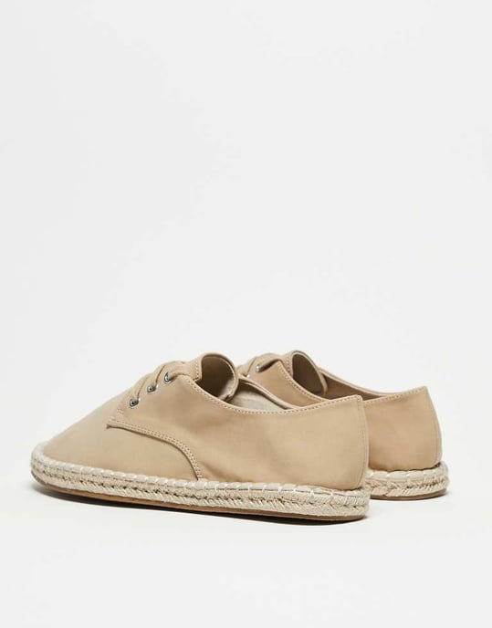 ASOS DESIGN snörda espadriller i sten - Image 4