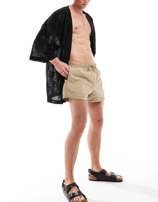 ASOS DESIGN knitted crochet lace kimono in black - Image 2