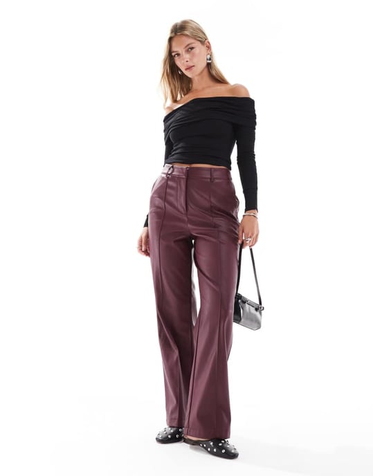 Cotton On Rhi gathered off the shoulder slinky long sleeve top in black - Image 2