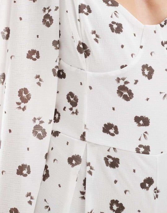 Reclaimed Vintage western playsuit in ditsy print - Image 2