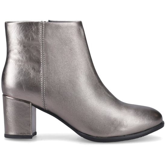 Hush Puppies Claridy Leren Dames Pewter Enkelboots met Hak - Image 5