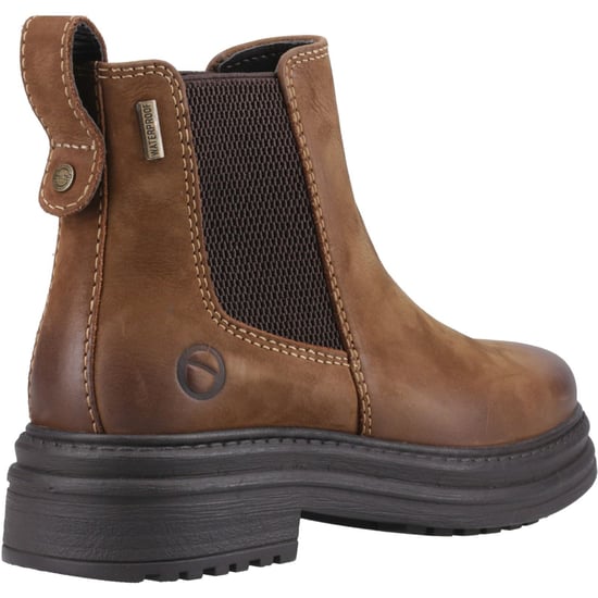 Cotswold Aldworth Leather Women's Tan Heeled Ankle Boots - Image 2