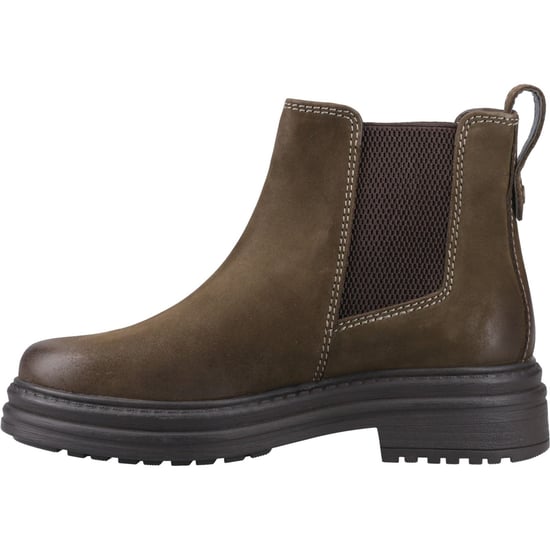 Cotswold Aldworth Leather Women's Olive Heeled Ankle Boots - Image 4