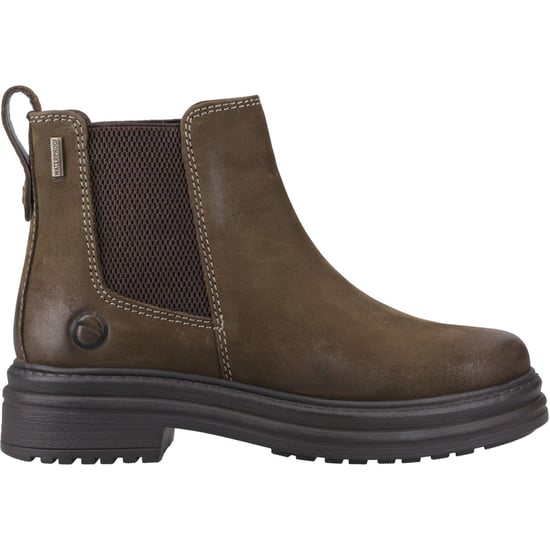 Cotswold Aldworth Leather Women's Olive Heeled Ankle Boots - Image 5