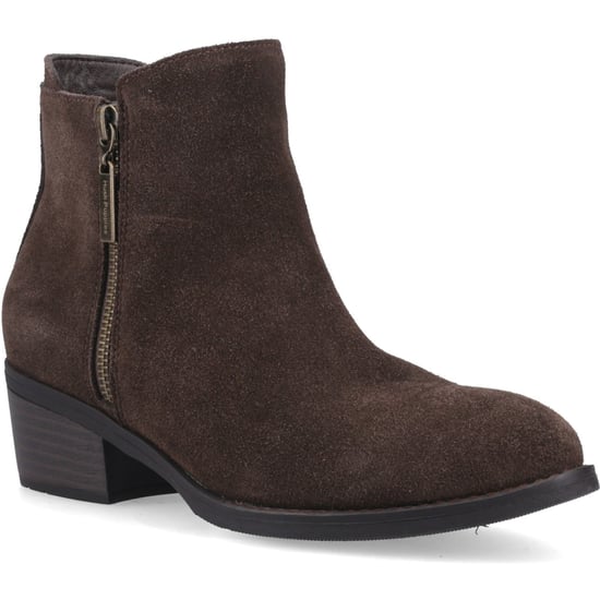 Hush Puppies Ingrid Suède Dames Chocolade Hakken Enkelbooties - Image 1