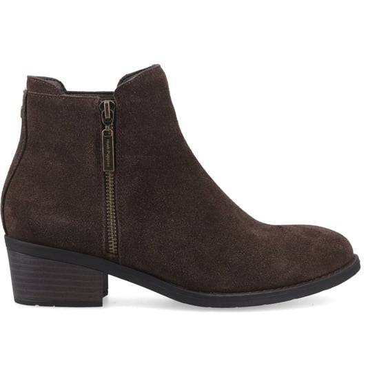 Hush Puppies Ingrid Suède Dames Chocolade Hakken Enkelbooties - Image 5