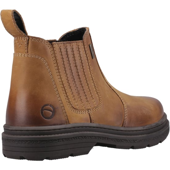 Cotswold Bisley Leren Herenschoenen in Tan Enkellaarsjes - Image 2