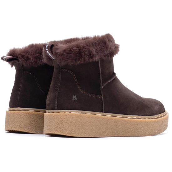Hush Puppies Becca Suède Dames Chocolade Winter Enkellaarsjes - Image 2