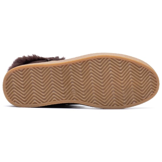 Hush Puppies Becca Suède Dames Chocolade Winter Enkellaarsjes - Image 3