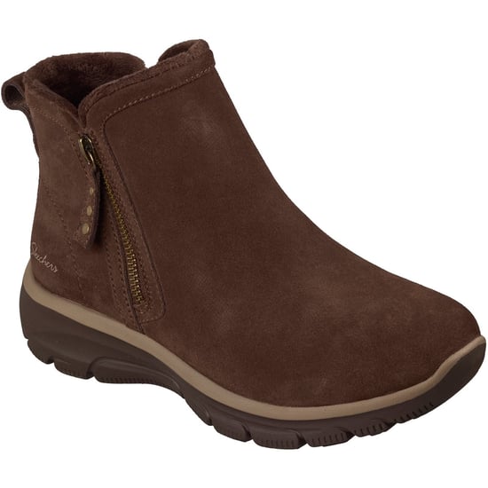 Skechers Easy Going Urban Zip Läder Kängor för Kvinnor i Chokladbrun - Image 1