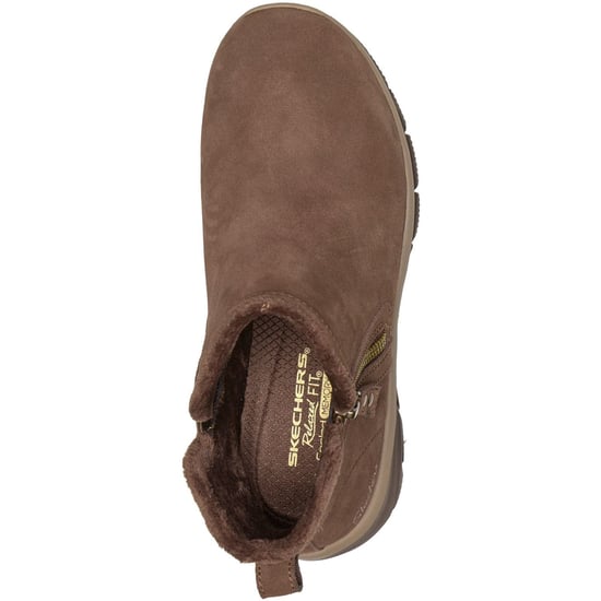 Skechers Easy Going Urban Zip Läder Kängor för Kvinnor i Chokladbrun - Image 3