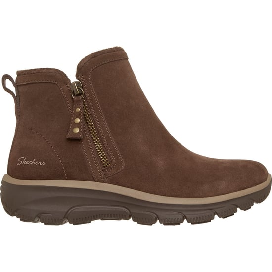 Skechers Easy Going Urban Zip Läder Kängor för Kvinnor i Chokladbrun - Image 5