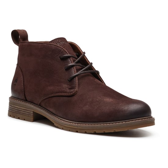 Hush Puppies Ricky Leather Men's Dark Brown Ankle Boots - Image 1