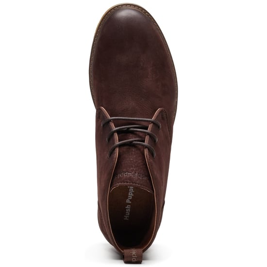 Hush Puppies Ricky Leather Men's Dark Brown Ankle Boots - Image 5