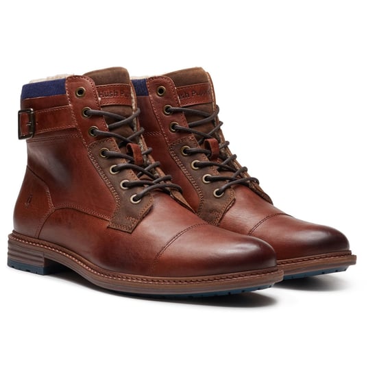 Hush Puppies Jordan Leather Men's Dark Brown Ankle Boots - Image 2