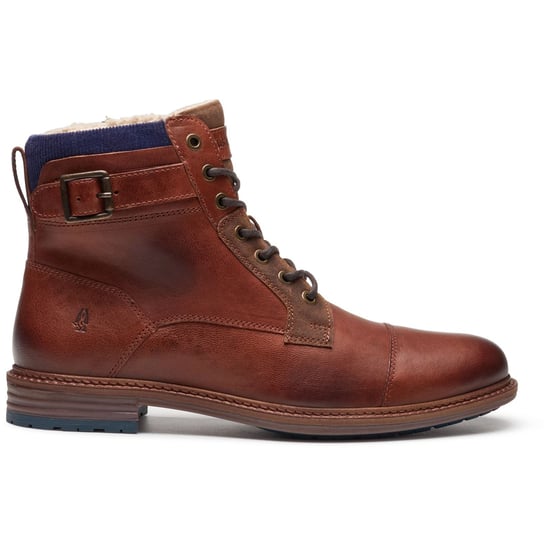 Hush Puppies Jordan Leather Men's Dark Brown Ankle Boots - Image 4