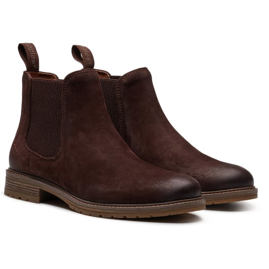 Hush Puppies Russell Leather Men's Dark Brown Ankle Boots - Image 3