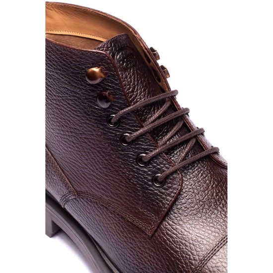 Base London Mercer Leather Men's BROWN Ankle Boots - Image 5