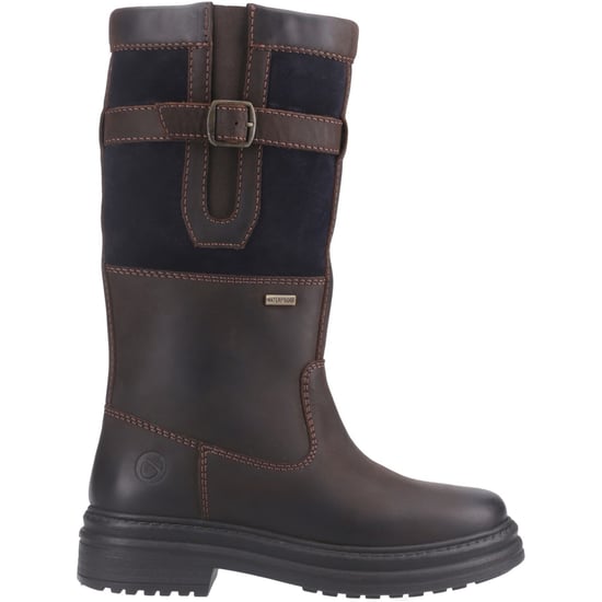Cotswold Broadwell Leren Dameslaarzen Bruin/Navy - Image 5