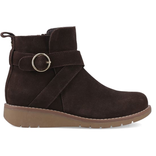 Hush Puppies Lyra Suède Dames Chocolade Boots - Image 5