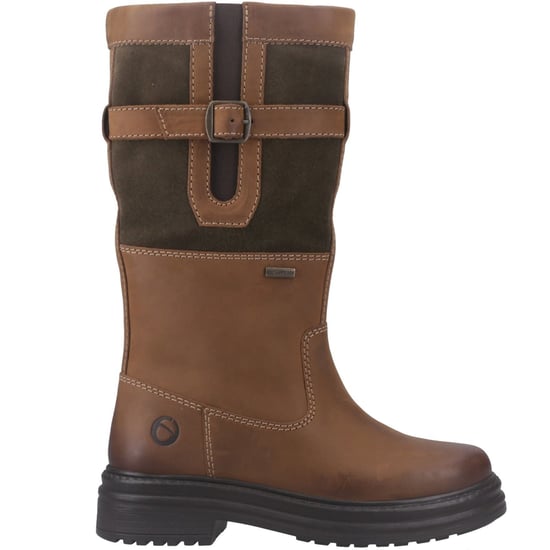 Cotswold Broadwell Leather Women's Tan/Green Boots - Image 5