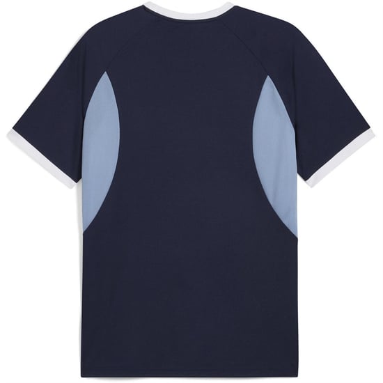 Men's Puma Individualliga Graphic Jersey T-Shirt in Navy/Whi - Image 2
