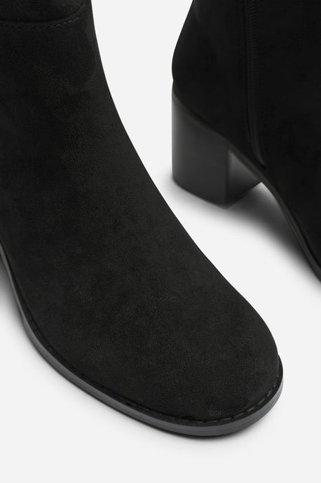 Where's That From Womens Kalenae Ruched Block Knee High Boot - Image 5