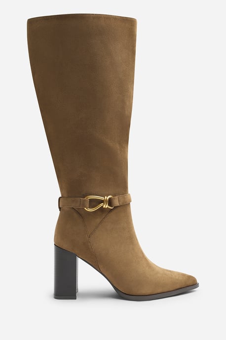 Where's That From Womens Winona Knot Trim Detail Knee High Boots - Image 2