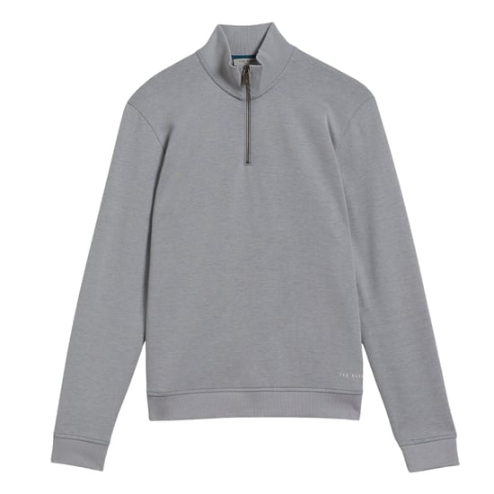Ted Baker Antram Half Zip Funnel Neck Grijze Trui - Image 1